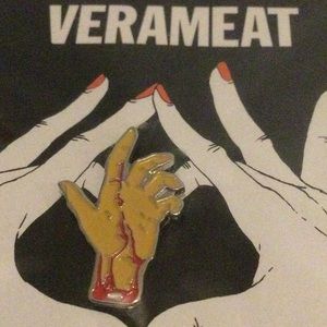 NWT Verameat Severed Hand Enamel Pin